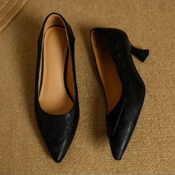 Elise Genuine Leather Heels