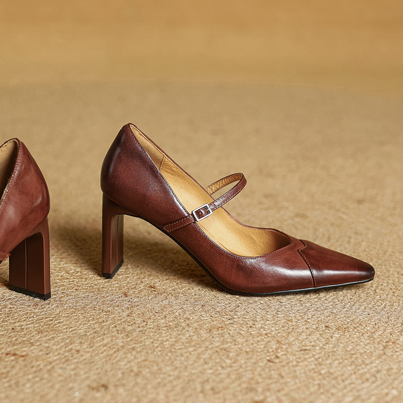 Ivy Genuine Leather Heels