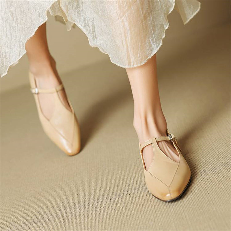 Rena Genuine Leather Heels