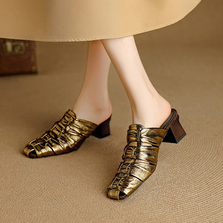 Relya Genuine Leather Mules