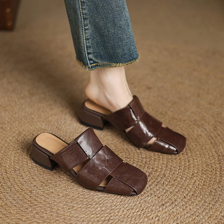 Daran Genuine Leather Mules