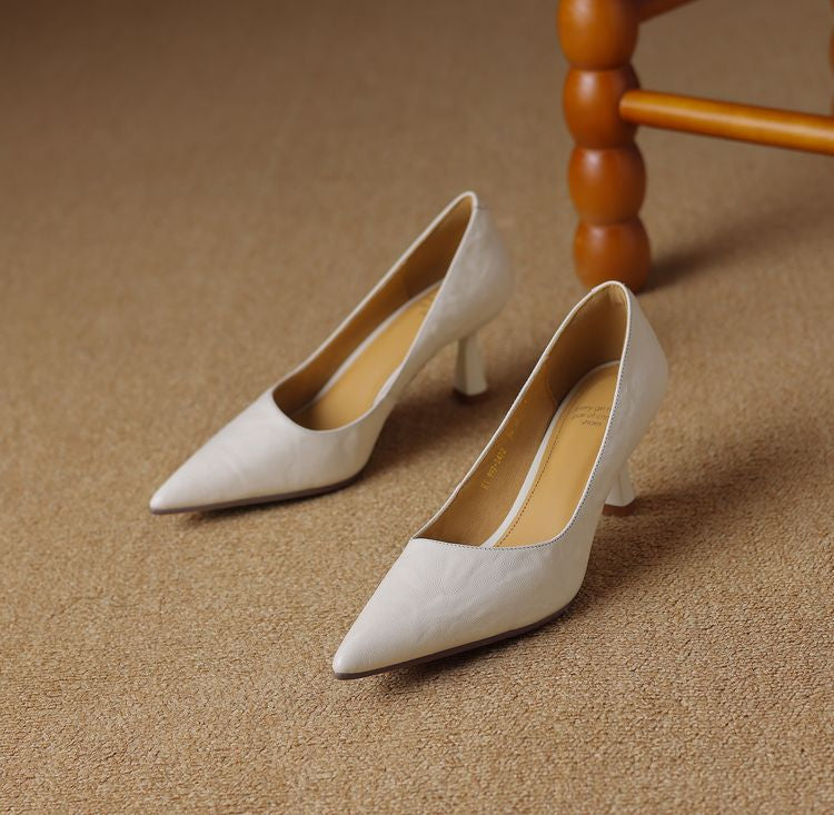 Brea Genuine Leather Heels