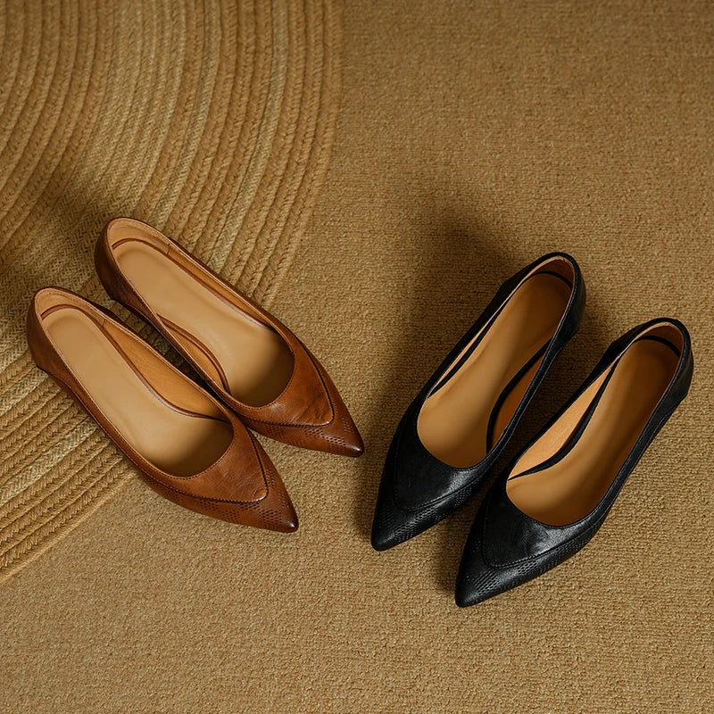 Elise Genuine Leather Heels