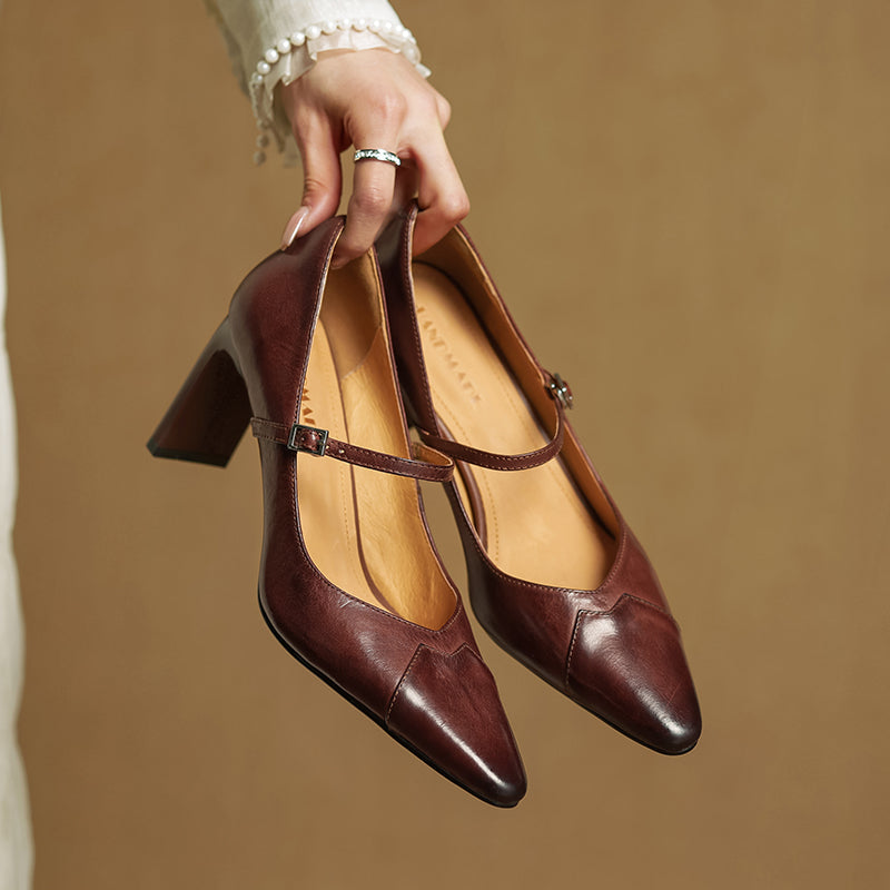 Ivy Genuine Leather Heels