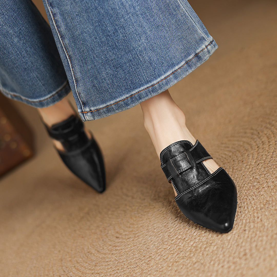 Tyla Genuine Leather Heels
