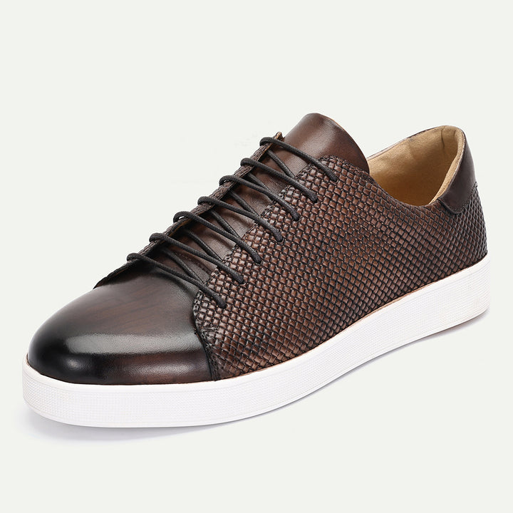 Zekar Cowhide Leather Sneakers