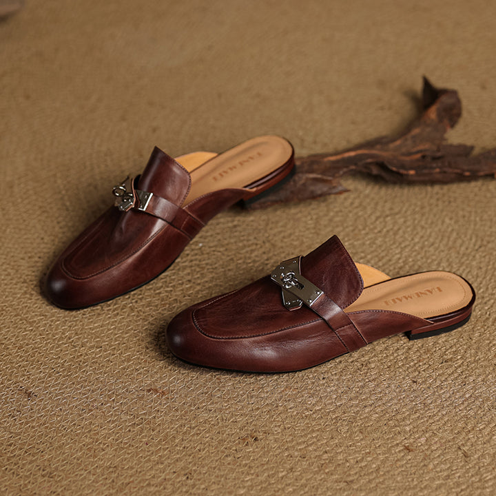 Dessa Genuine Leather Mules