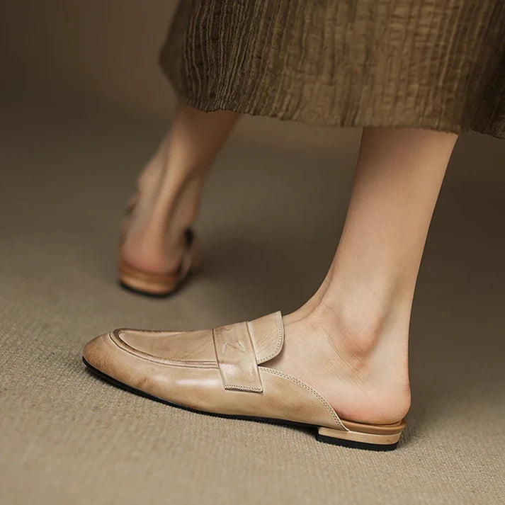 Lilou Genuine Leather Mules