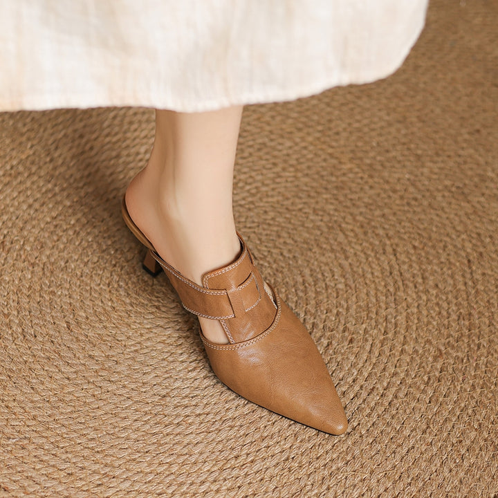 Tyla Genuine Leather Heels