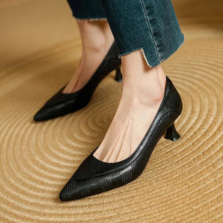 Elise Genuine Leather Heels