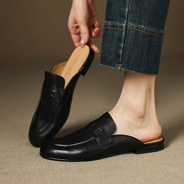 Lilou Genuine Leather Mules
