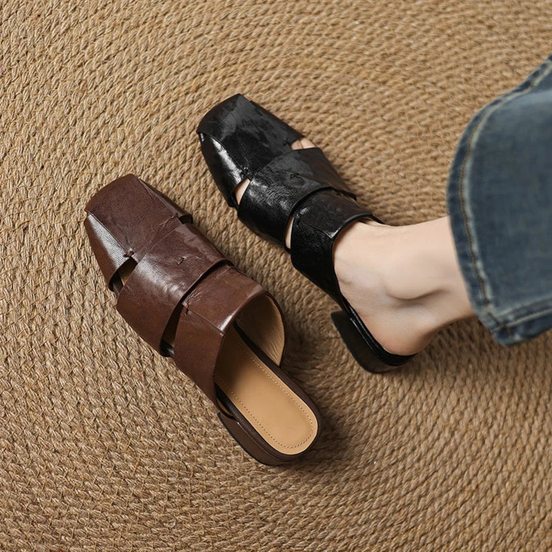 Daran Genuine Leather Mules