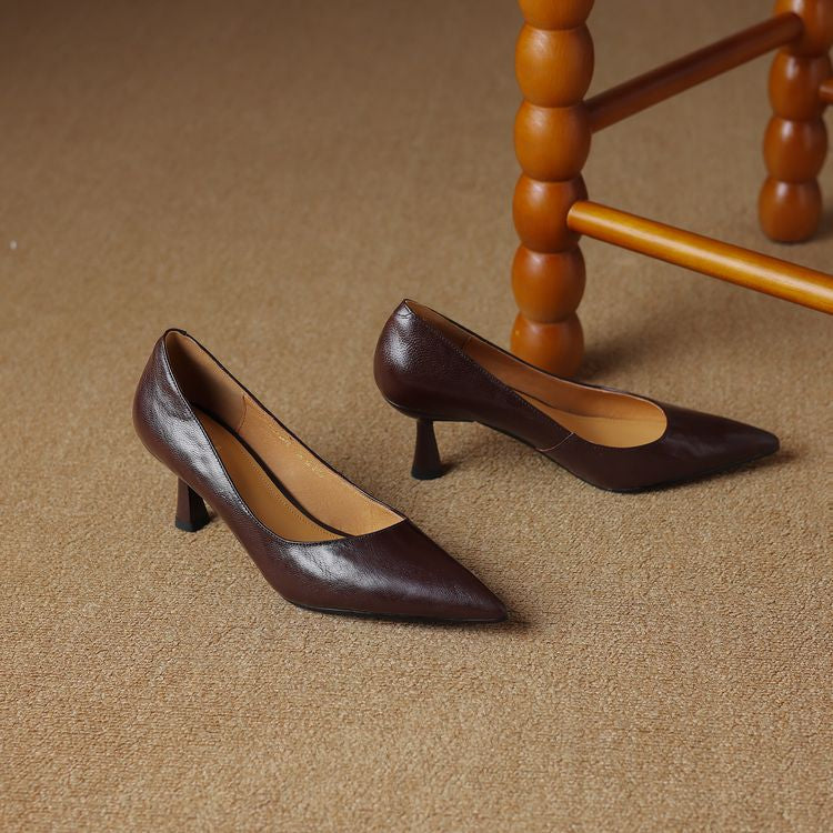 Brea Genuine Leather Heels