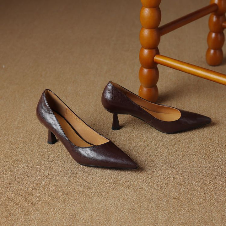 Brea Genuine Leather Heels