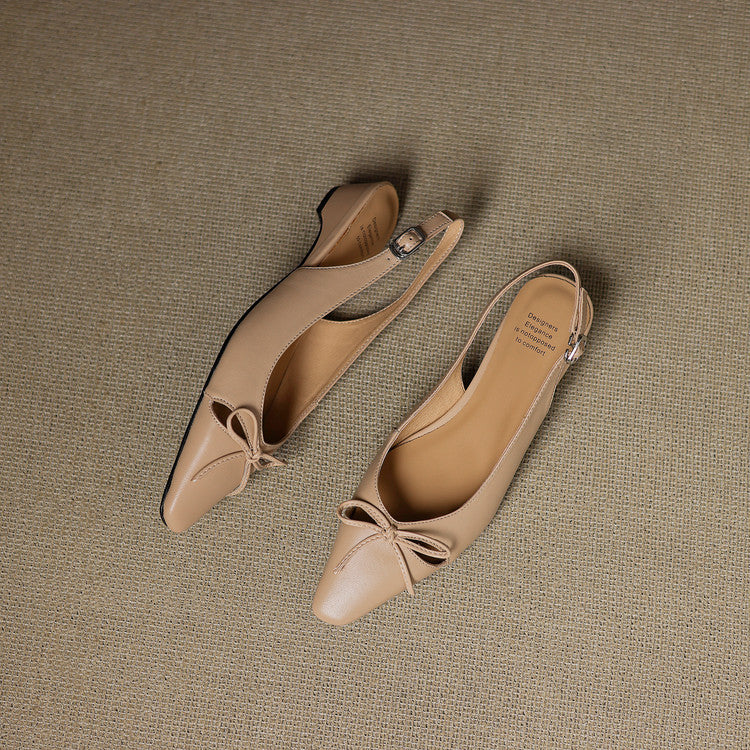 Alysa Genuine Leather Slingbacks