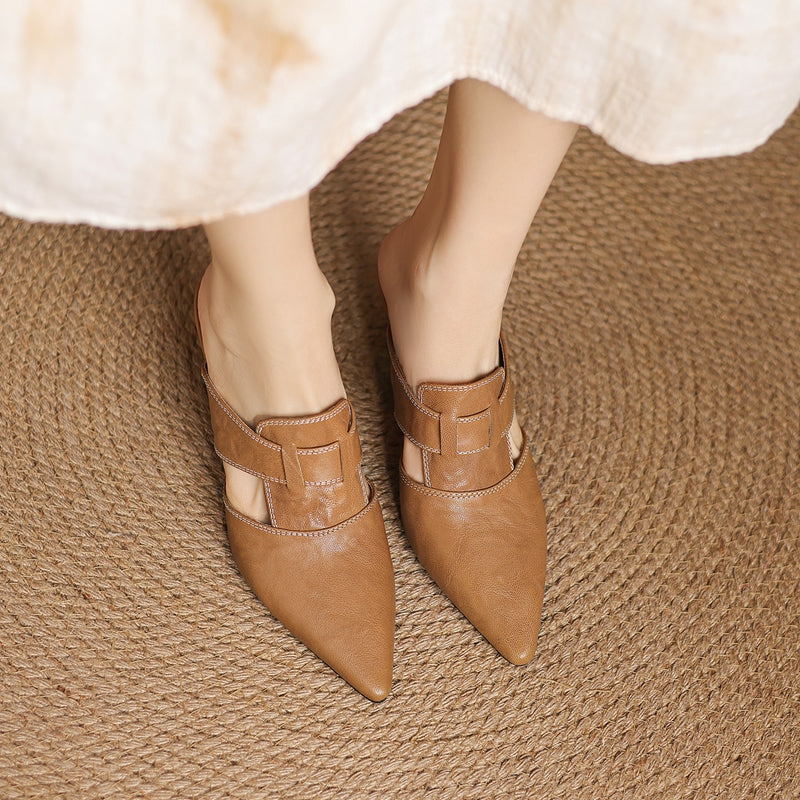 Tyla Genuine Leather Heels