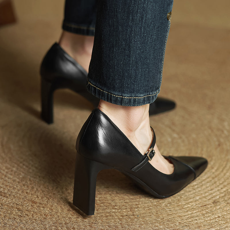 Ivy Genuine Leather Heels