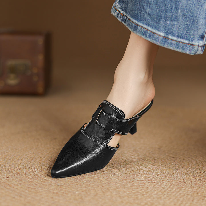 Tyla Genuine Leather Heels