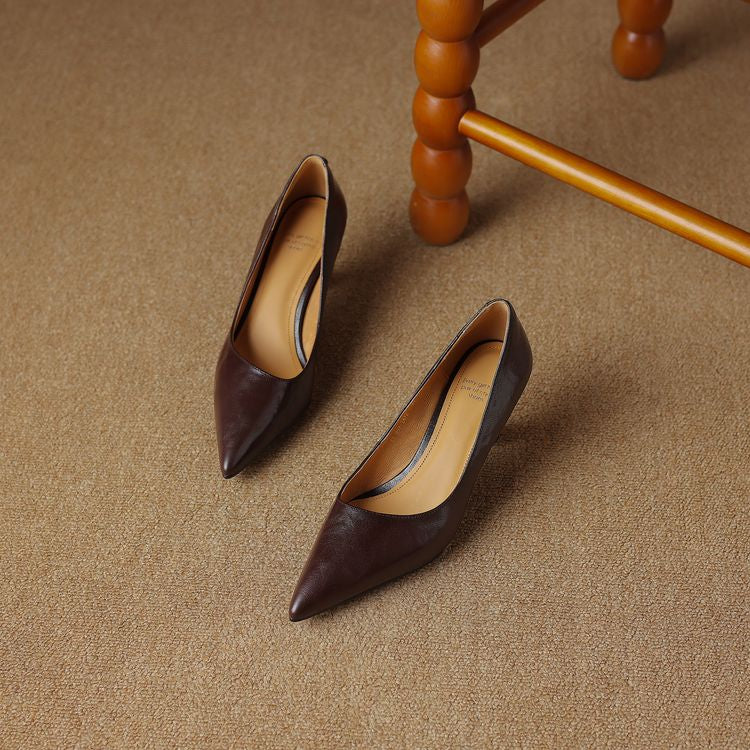 Brea Genuine Leather Heels