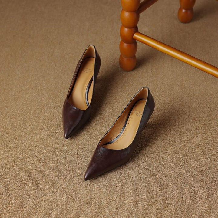 Brea Genuine Leather Heels