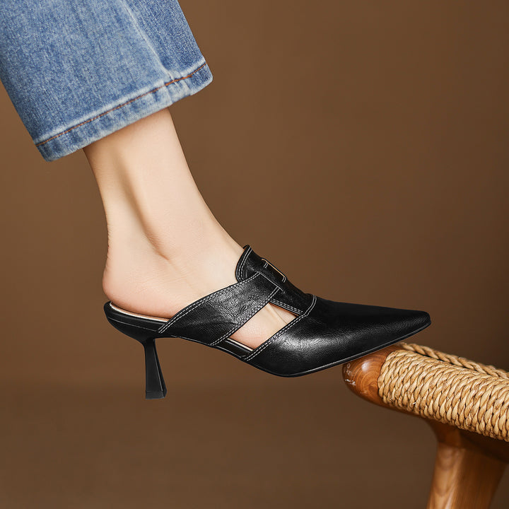 Tyla Genuine Leather Heels