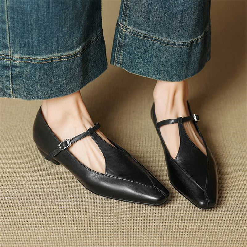 Rena Genuine Leather Heels