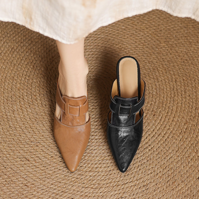 Tyla Genuine Leather Heels