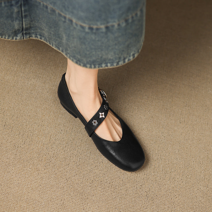 Zorie Genuine Leather Flats