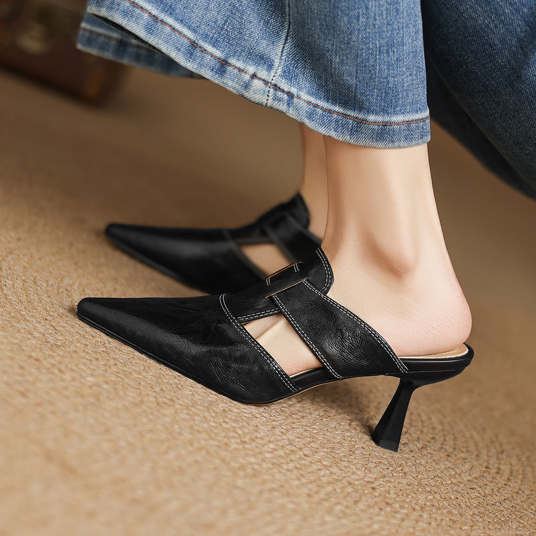 Tyla Genuine Leather Heels
