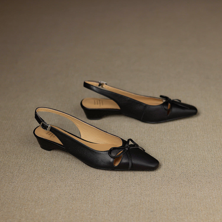 Alysa Genuine Leather Slingbacks