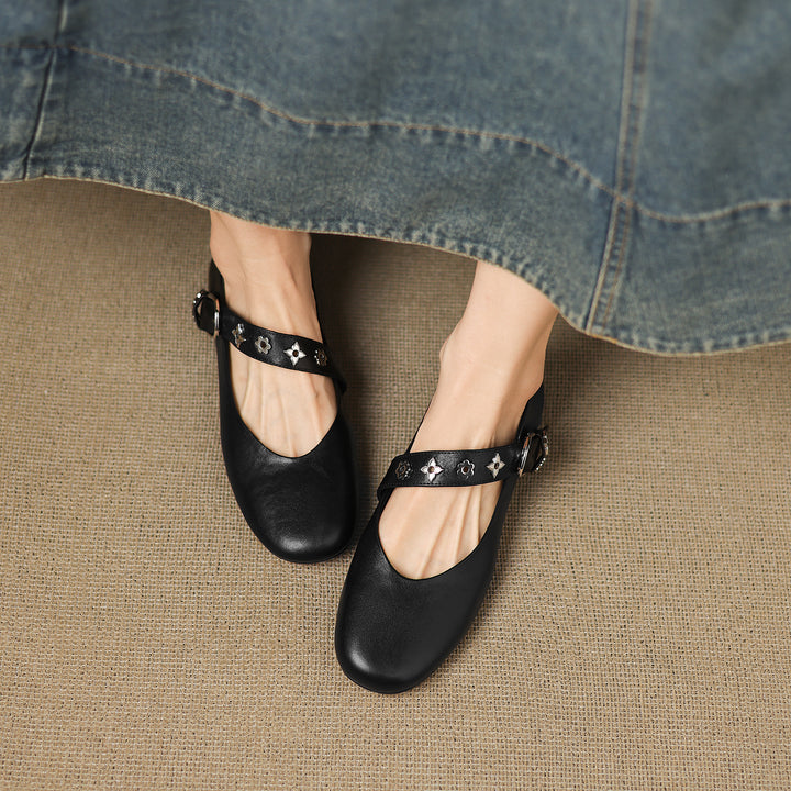 Zorie Genuine Leather Flats
