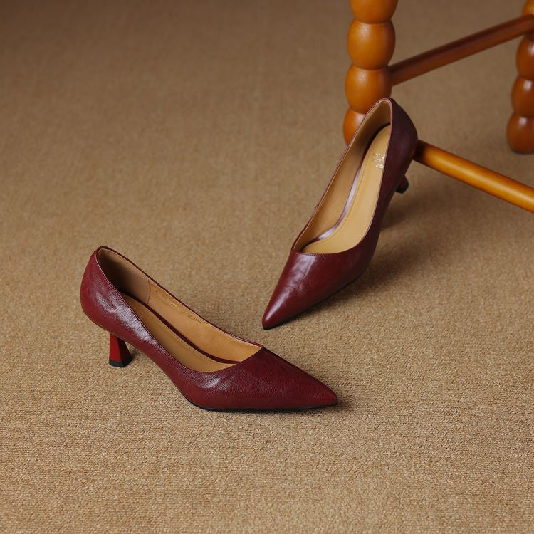 Brea Genuine Leather Heels