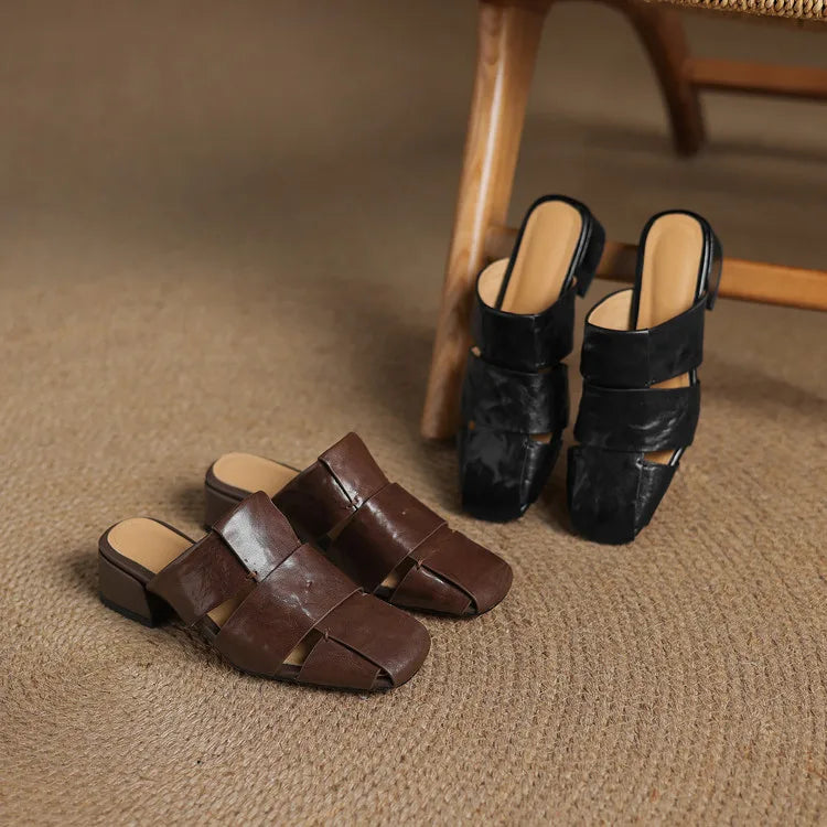 Daran Genuine Leather Mules
