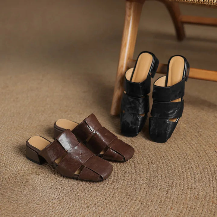 Daran Genuine Leather Mules