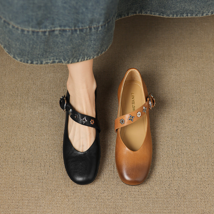 Zorie Genuine Leather Flats