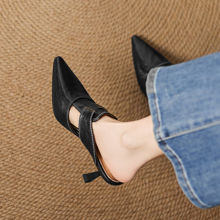 Tyla Genuine Leather Heels