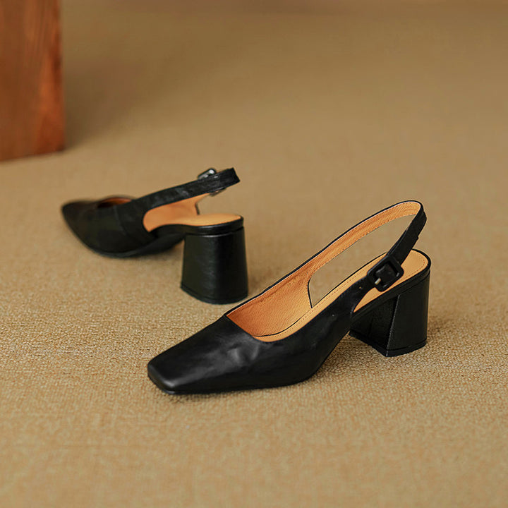Nessa Genuine Leather Slingbacks
