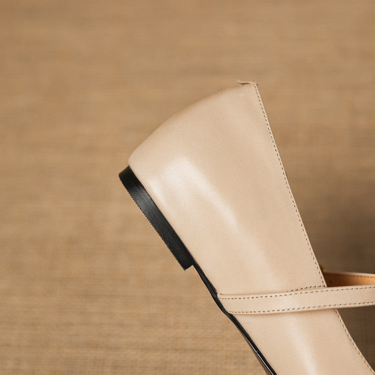 Yoria Genuine Leather Flats