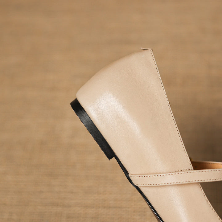 Yoria Genuine Leather Flats