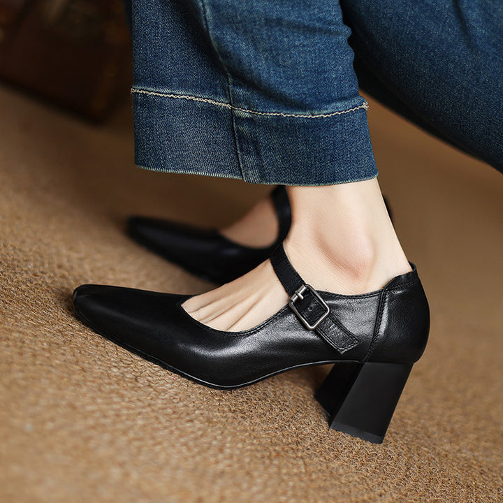 Nera Genuine Leather Heels