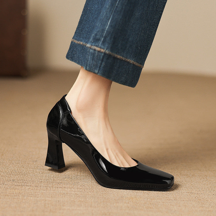 Elira Genuine Leather Heels