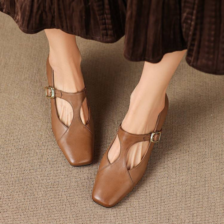Zela Genuine Leather Heels