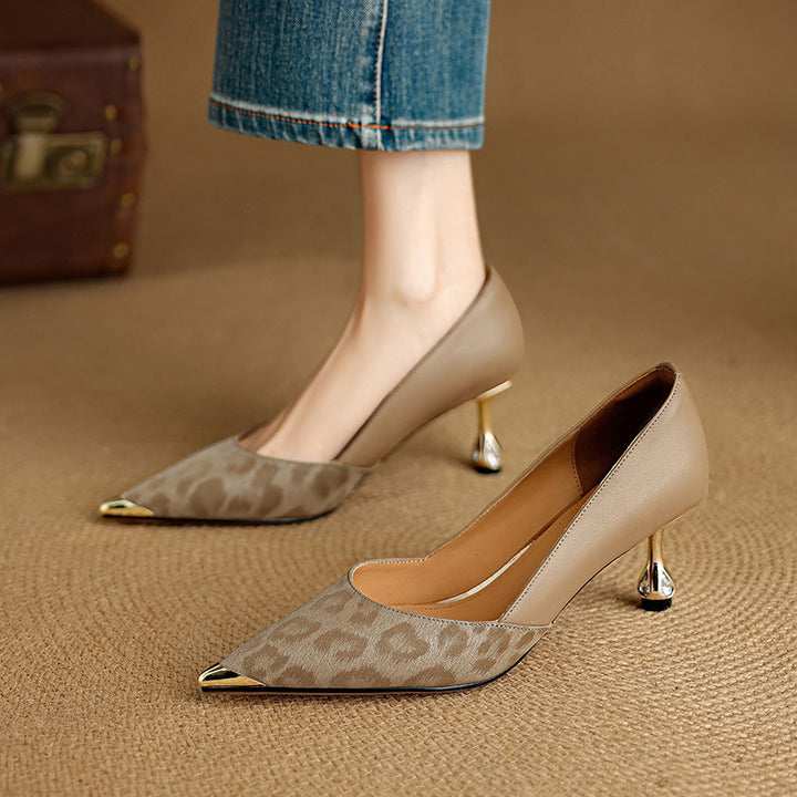Venna Genuine Leather Heels