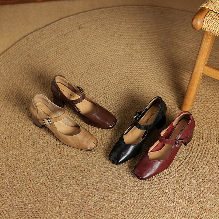 Nera Genuine Leather Heels