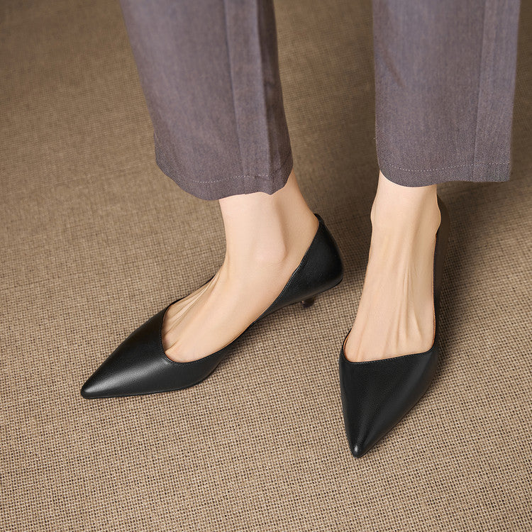 Elyse Genuine Leather Heels