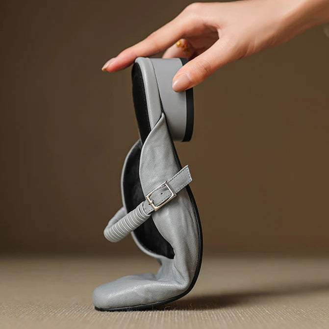 Devia Genuine Leather Mary Jane Mules