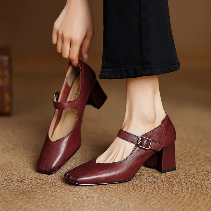 Nera Genuine Leather Heels