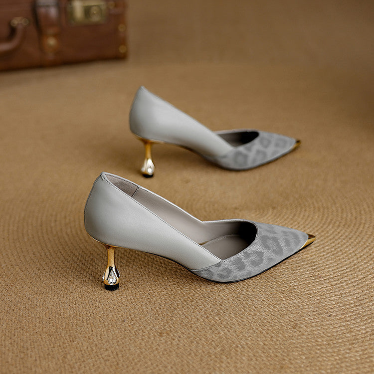 Venna Genuine Leather Heels