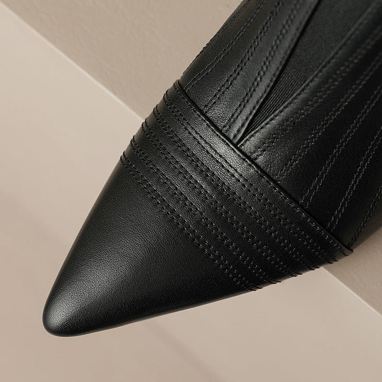 Melya Genuine Leather Heels