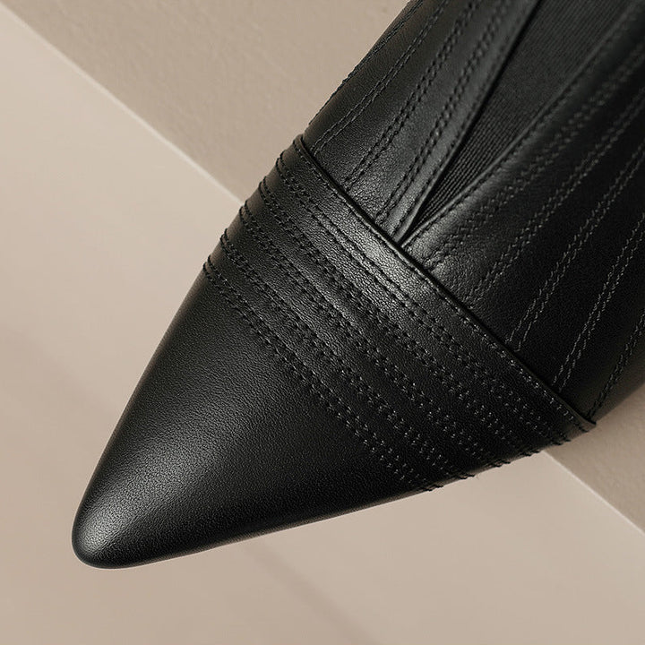 Melya Genuine Leather Heels